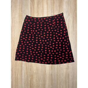 Princess Polly Mabel Short Skirt Black and Red US Size 6